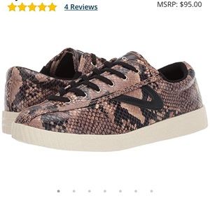Tretorn NIB snakeskin sneakers 7.5